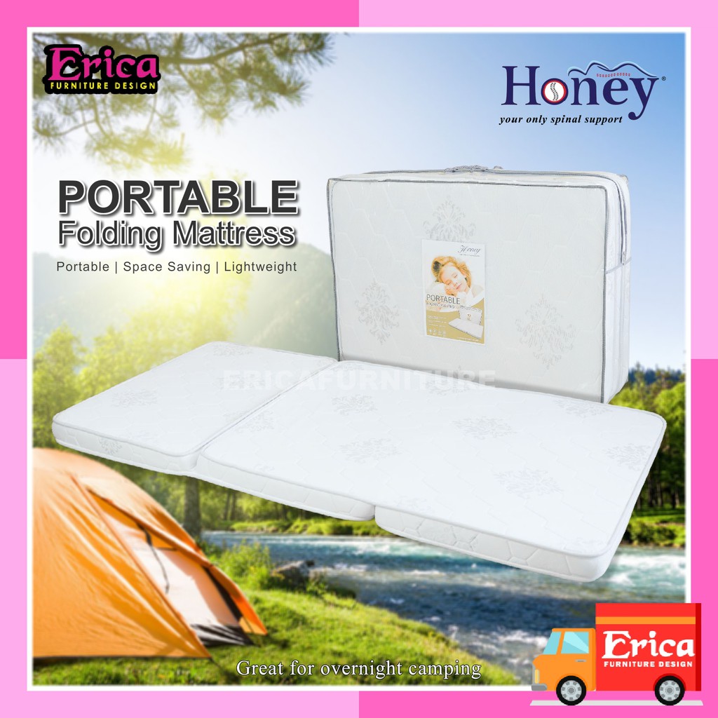 Portable folding outlet mattress