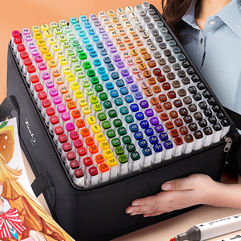 60 Colors Marker Pen Set, Double Head Brush Drawing Professional