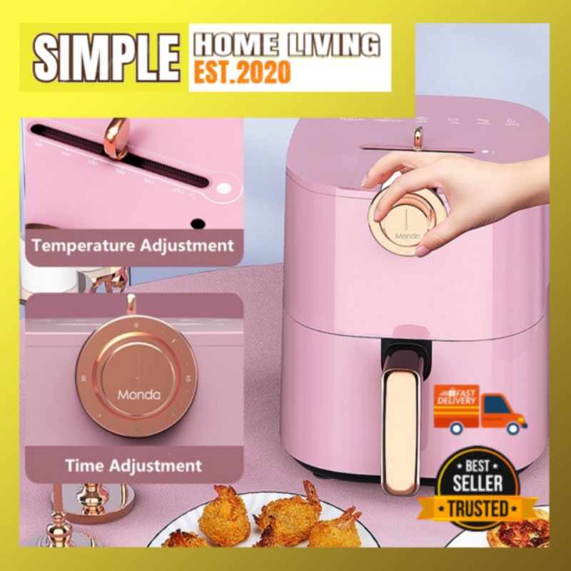 Pink mini store air fryer