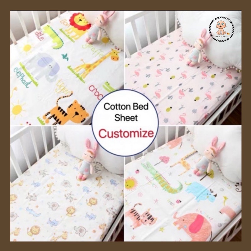 Sheets Lembaran Baby cot bed strap single piece cotton bedline