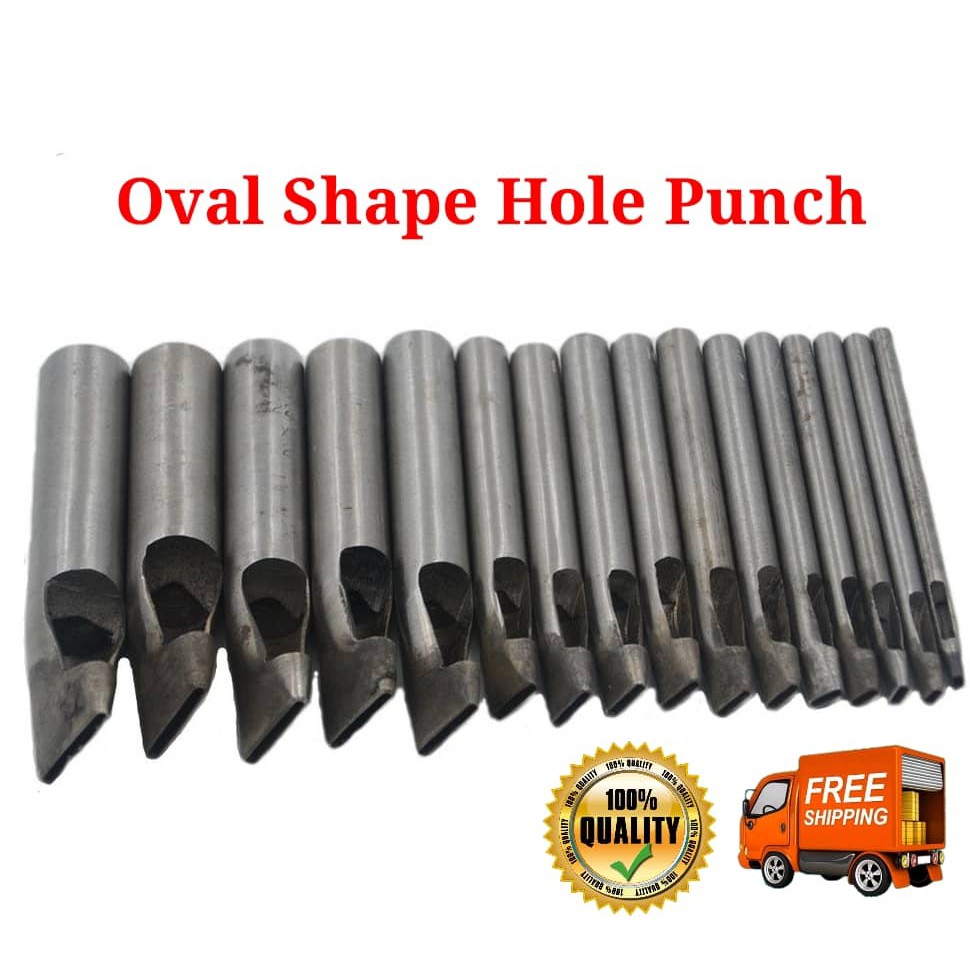 Oval leather outlet punch