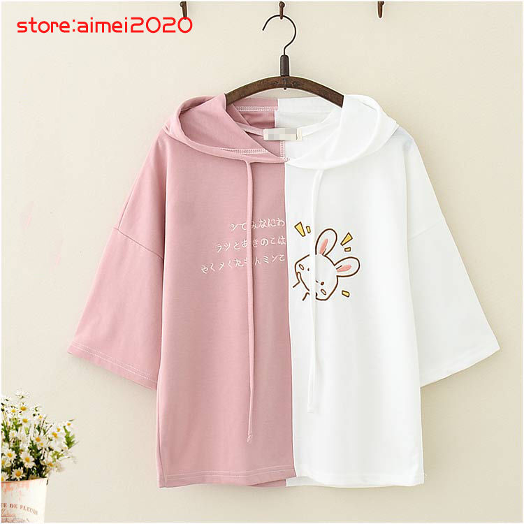 Girls short 2025 sleeve hoodie