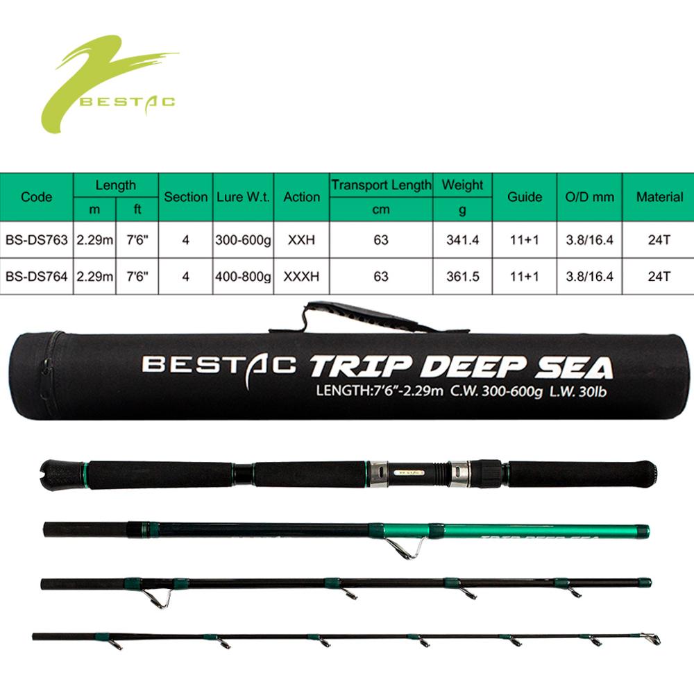 Heavy Duty Deep Sea Fishing Rod Travel Boat Carbon Pro Rod Ultra