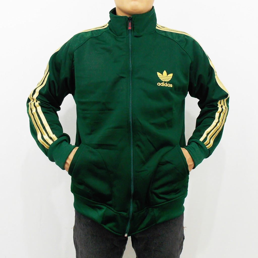 Adidas firebird jacket outlet green