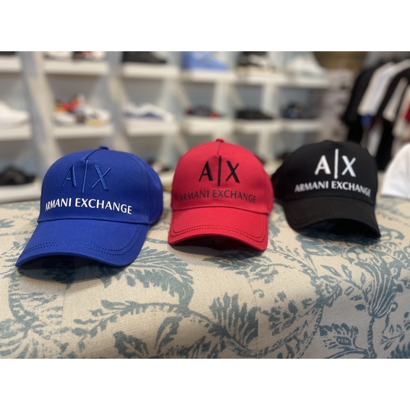 Armani exchange trucker sales hat