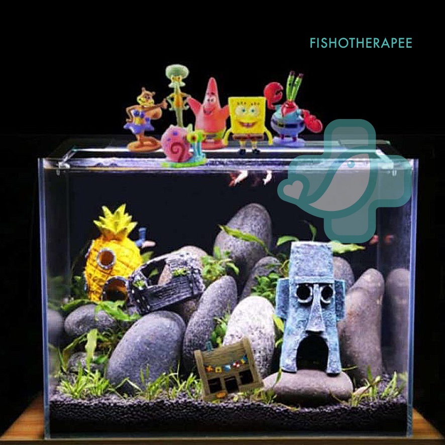 Spongebob Squarepants Deco Aquarium Ornament Decoration Hiasan