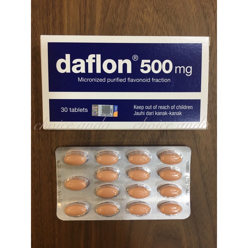 Daflon 500 mg Micronized Purified Flavonoid Fraction 120 Tablets