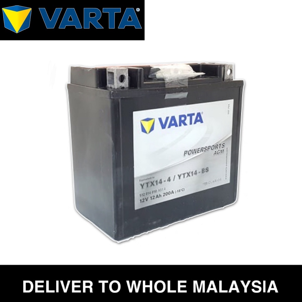 Batterie Moto VARTA YTX14-BS 12V 12AH 200A