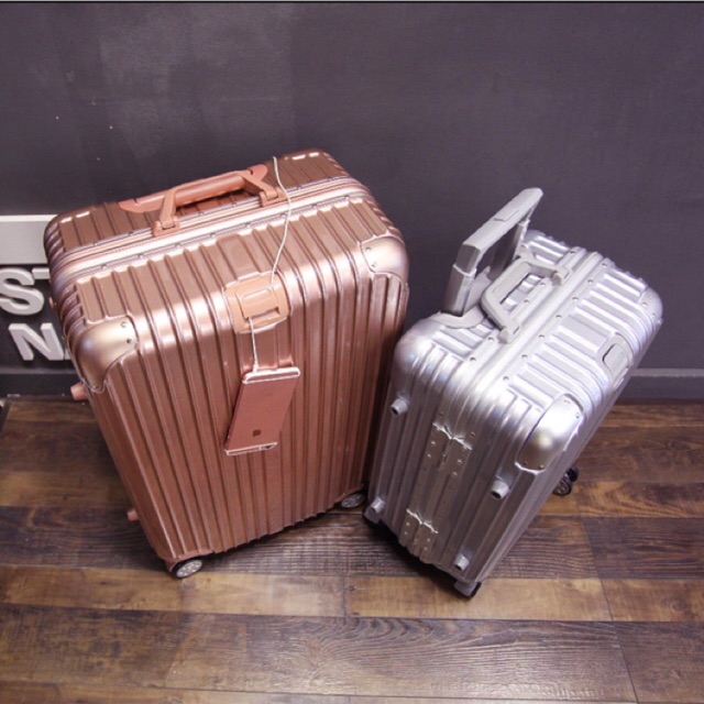 Rose discount gold luggage