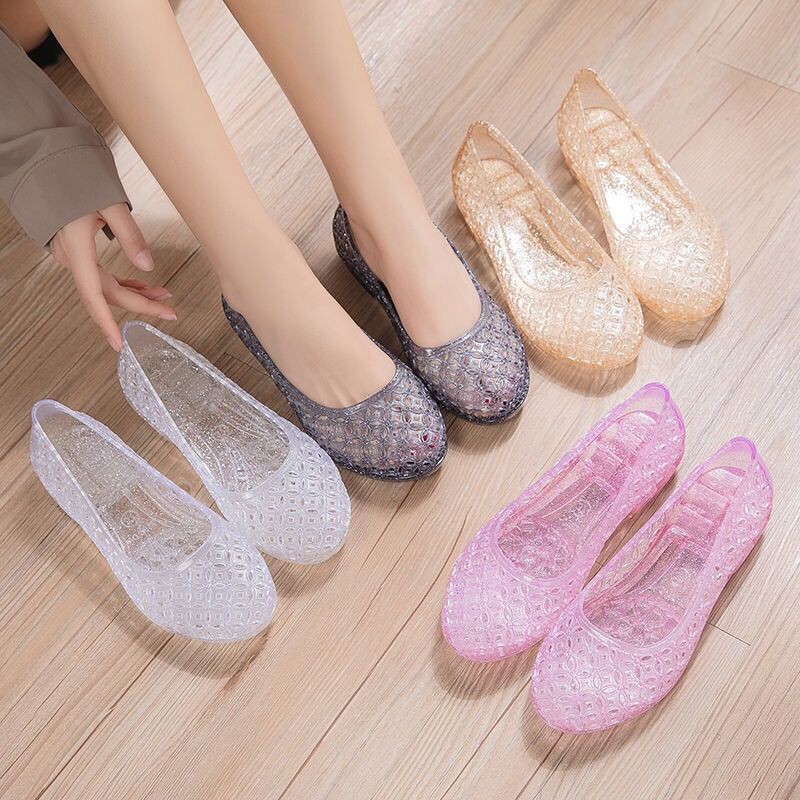 Crystal jelly shoes hot sale