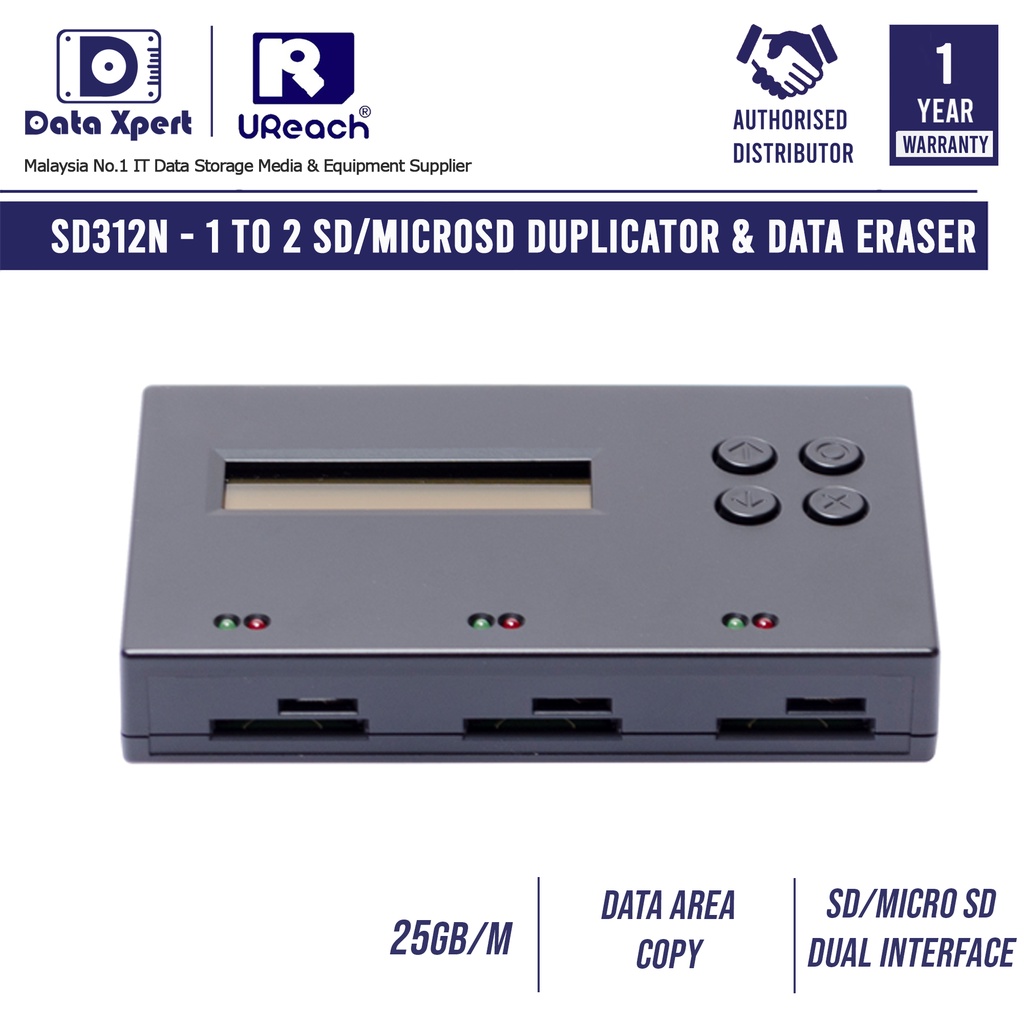 U-Reach SD312N 1 to 2 Micro SD Card Cloner TF Card Copier Card