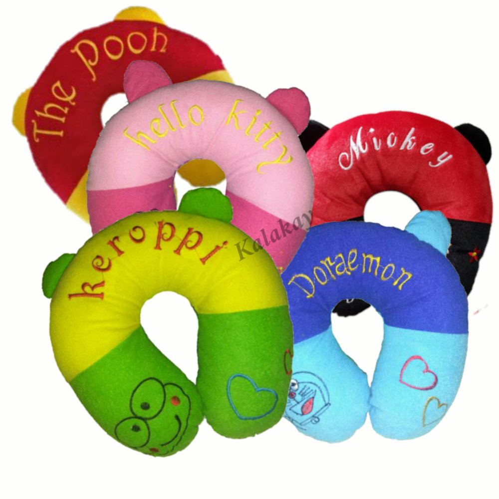Character Neck Pillows With Various Motifs DORAEMON HELLO