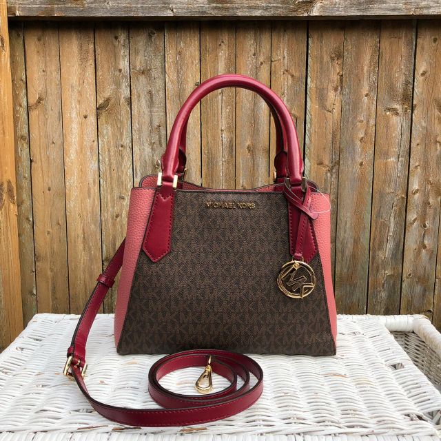 MICHAEL KORS KIMBERLY SMALL SATCHEL IN BROWN MULBERRY Shopee