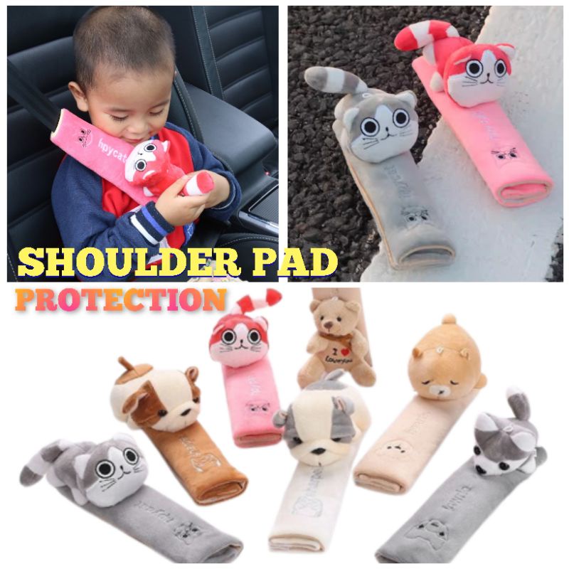Cartoon car Safety Belt Cover Shoulder Protection Auto Universal Child Pad  Car Seat Belt Cover Sarung Pelindung Bahu