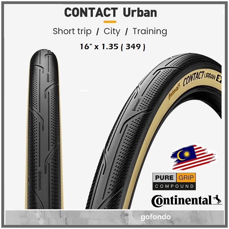 Continental Contact Urban Tire Tyre Creamwall 16 x 1.35