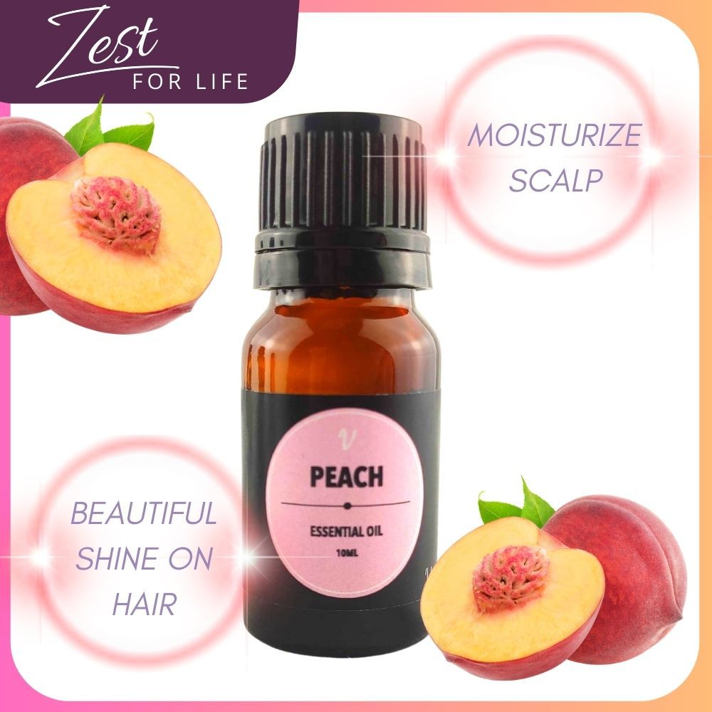 Peach Essential Oil Buah Pic Minyak Aromaterapi 10ml Aroma Diffuser Water  Soluble Aromatherapy Freshener 精油香精油