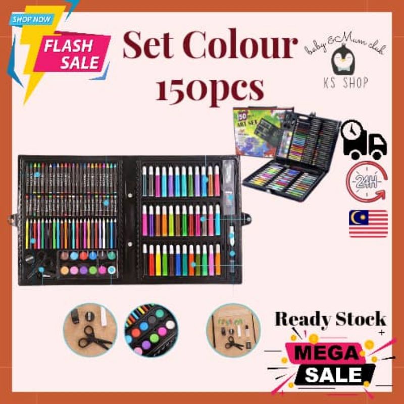 150Pcs Art Set Portable Drawing Painting Art Supplies Gifts Kids