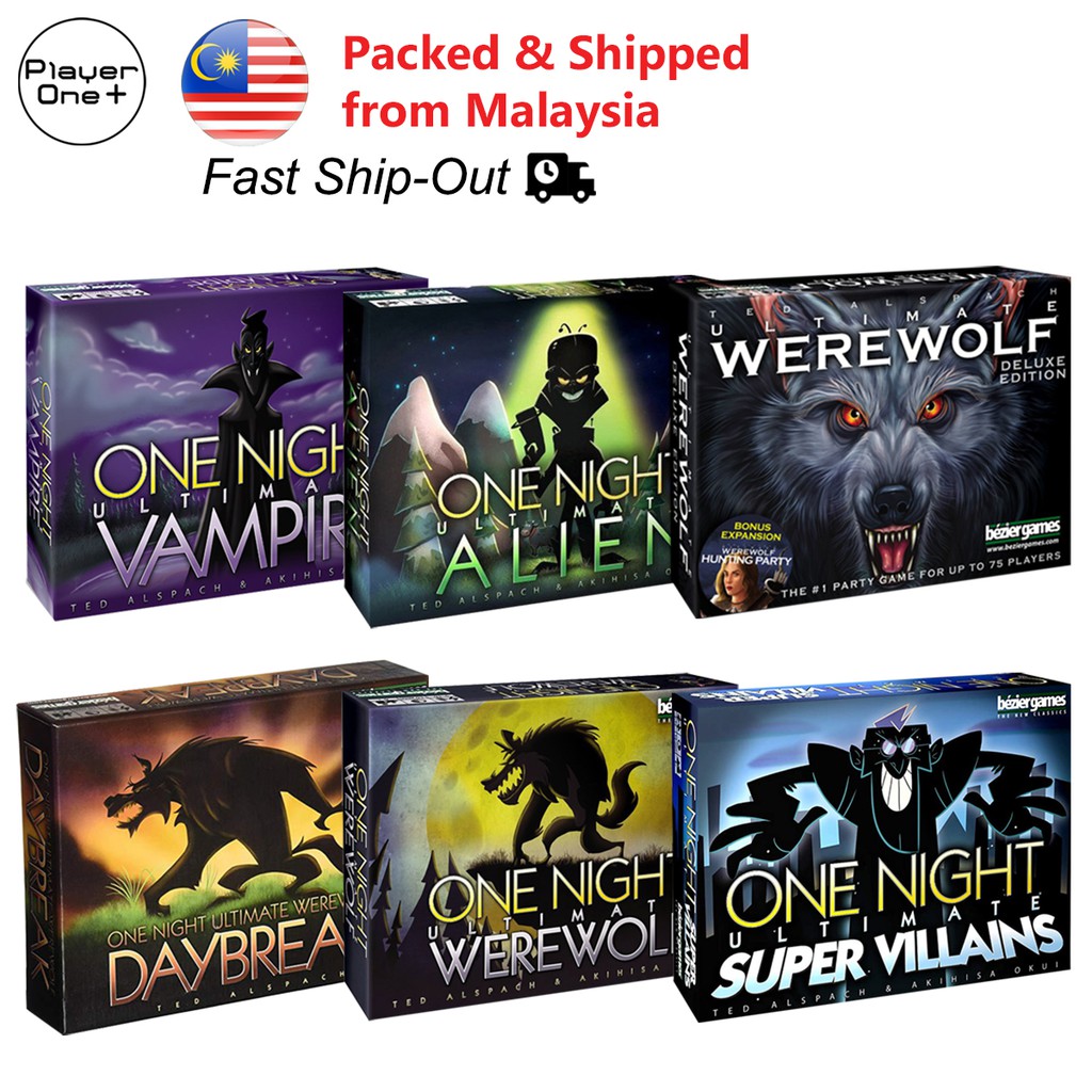 Ultimate Werewolf Deluxe Edition One Night Daybreak Alien Werewolf Party  Family Games (English Version) | Shopee Malaysia