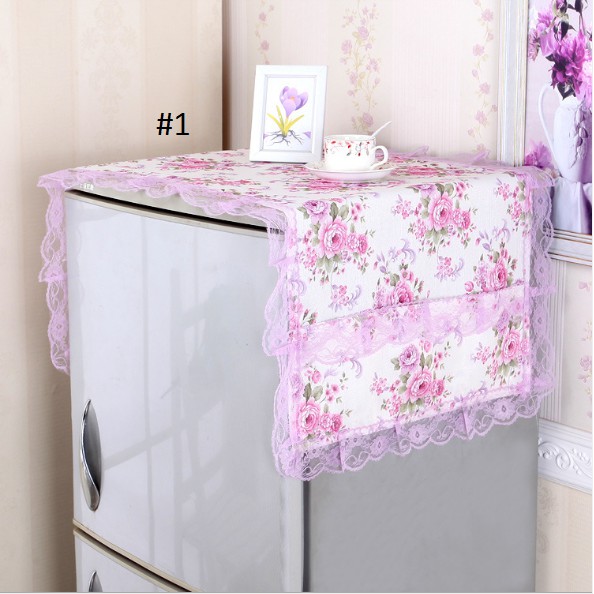 Blancho Bedding Refrigerator Cover Towel Lace Refrigerators Receive Bag  Cloth Art Dust Cover D