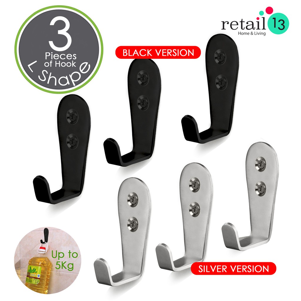 3pcs/set Durable Decorative Hooks Heavy Duty Hanging Hat Rack