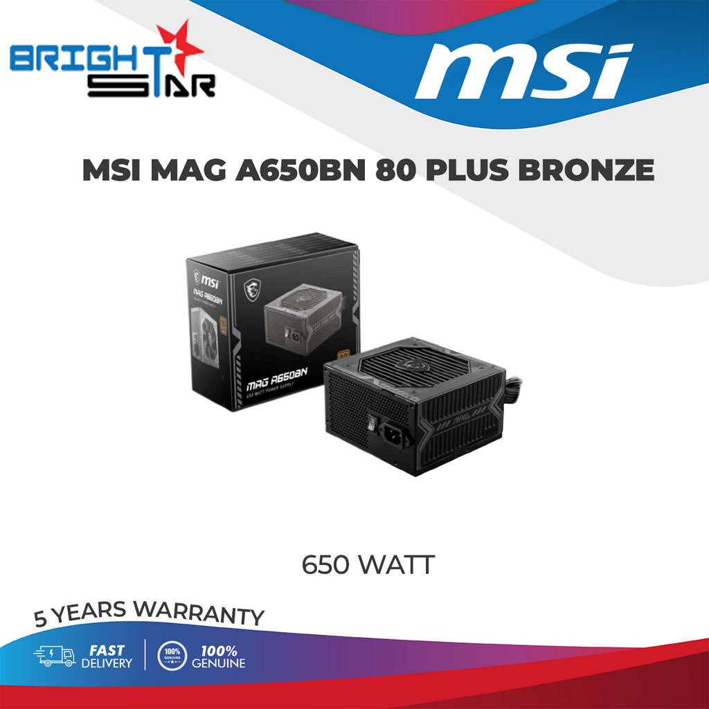 PSU / MSI MAG A650BN POWER SUPPLY / ATX / 650W / 80 PLUS BRONZE