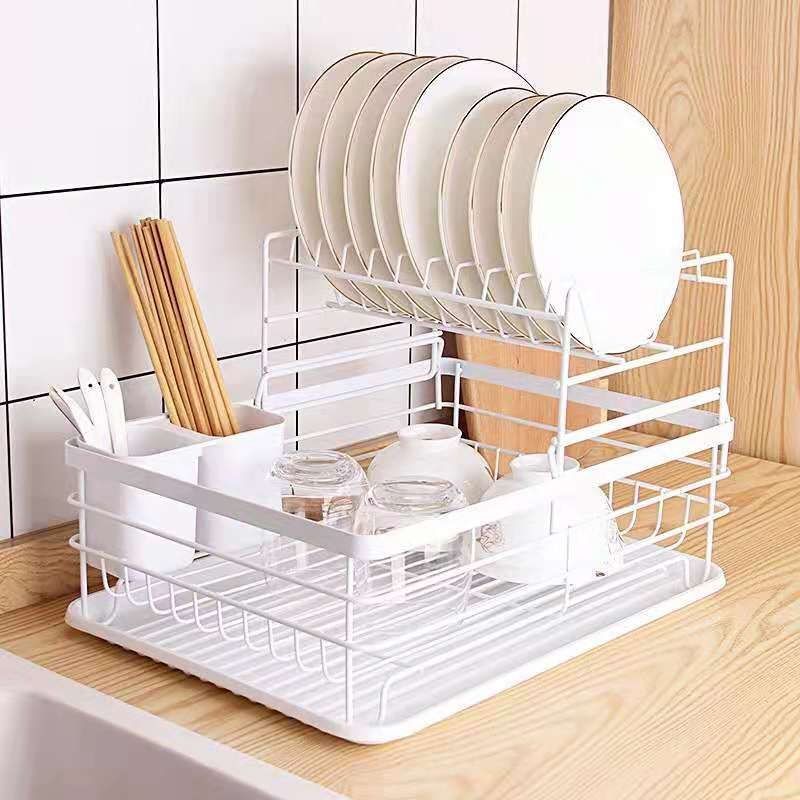 Double layer japanese dish rack rak pinggan dua tingkat rak