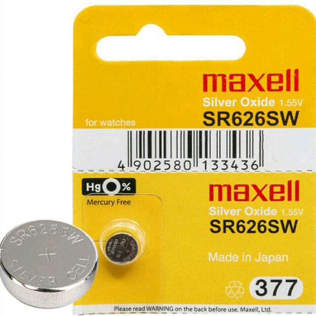 Maxell 377 V377 Uhren-Batterie SR66 SR626 AG4 SR626SW Made In JAPAN, ÖZEN  SAAT 4902580132248