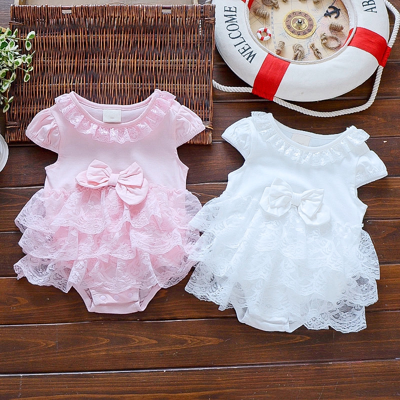 Princess Newborn Baby Dress Girl Clothes Bow Voile Short Sleeve Cotton  Summer Girls Dresses | Shopee Malaysia