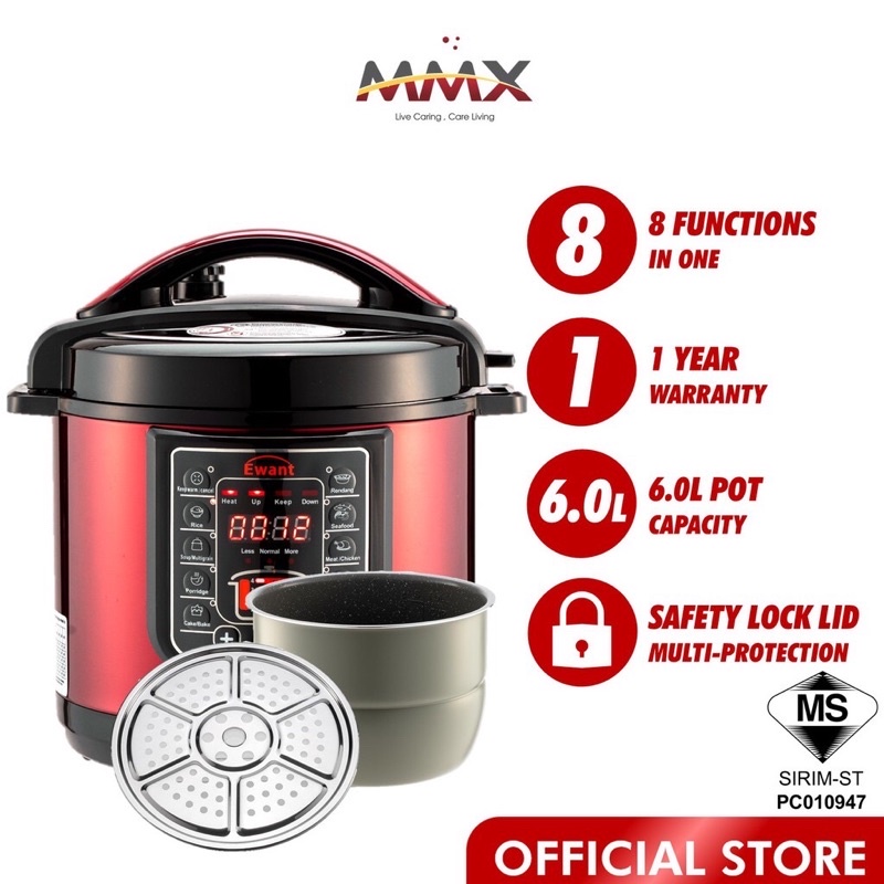 MMX PRESSURE COOKER 6L MULTIFUNCTION ELECTRIC PRESSURE COOKER