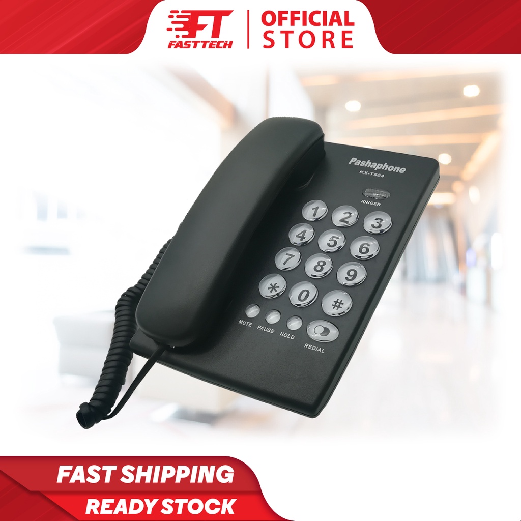 Pashaphone Corded Phone KX-T504 / KXT-3014 Stylish Desktop Phone with Quick  Flash Function & Redial Function | Shopee Malaysia