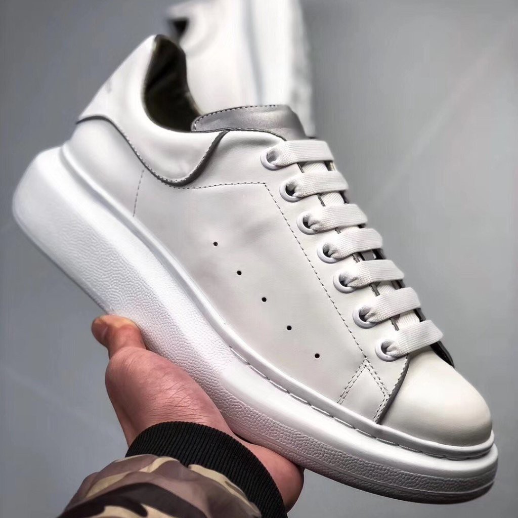 Alexander McQueen White Sliver reflective Shopee Malaysia