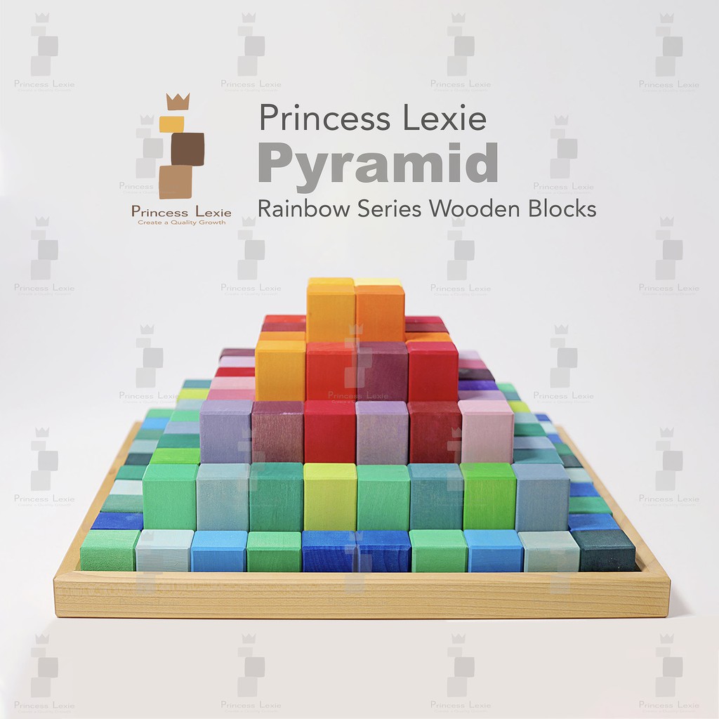 Princess Lexie Pyramid Wooden Blocks | Rainbow Series | 100 pieces Stacking  Toys | Children Early Learning Education | Shopee Malaysia