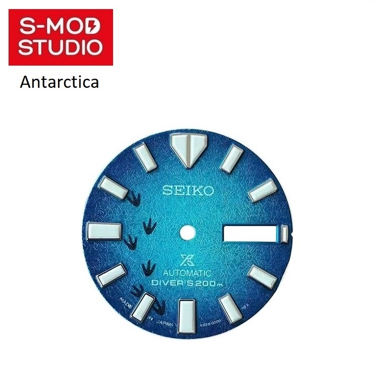 S MOD Seiko Dial Monster Save The Ocean Antarctica Penguin Seiko Mod