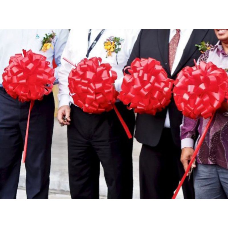 Grand Opening Red Flower Ball, Grand Opening Ribbon Ball