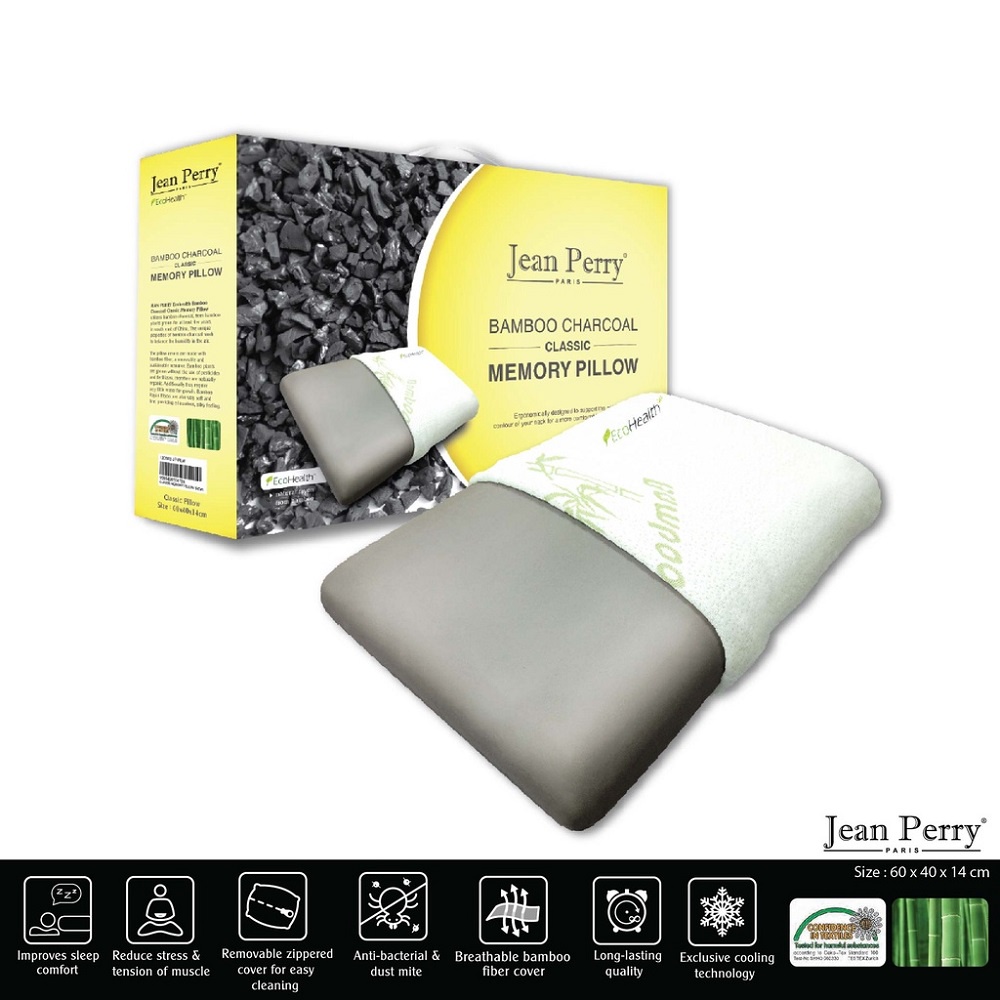 Anti bacterial Ecohealth Bamboo Charcoal Memory Pillow Exclusive