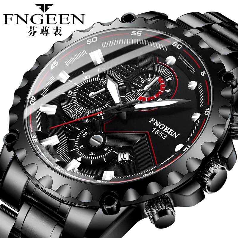 FNGEEN Authentic Men s Waterproof Sports Fashion Stainless Steel