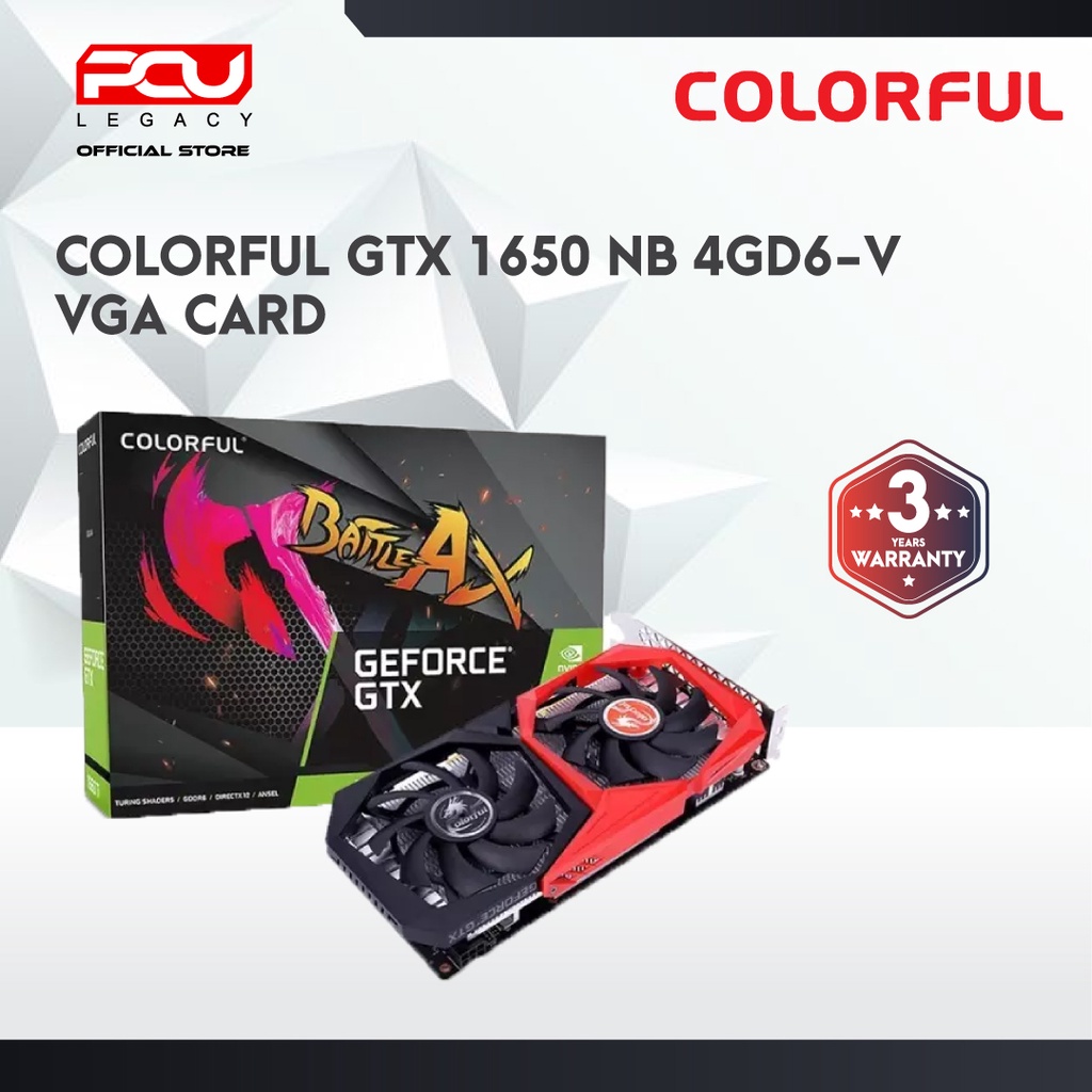 Colorful GeForce GTX 1650 NB 4GD6-V / GTX 1650 / Colorful GeForce