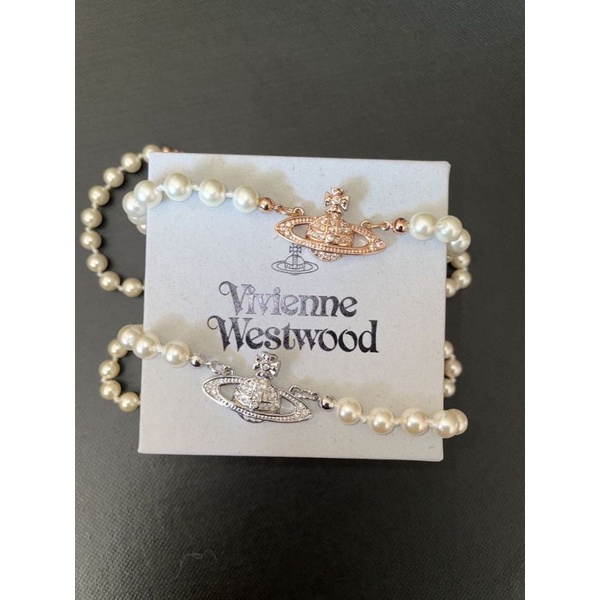 Vivienne westwood gold online saturn pearl necklace