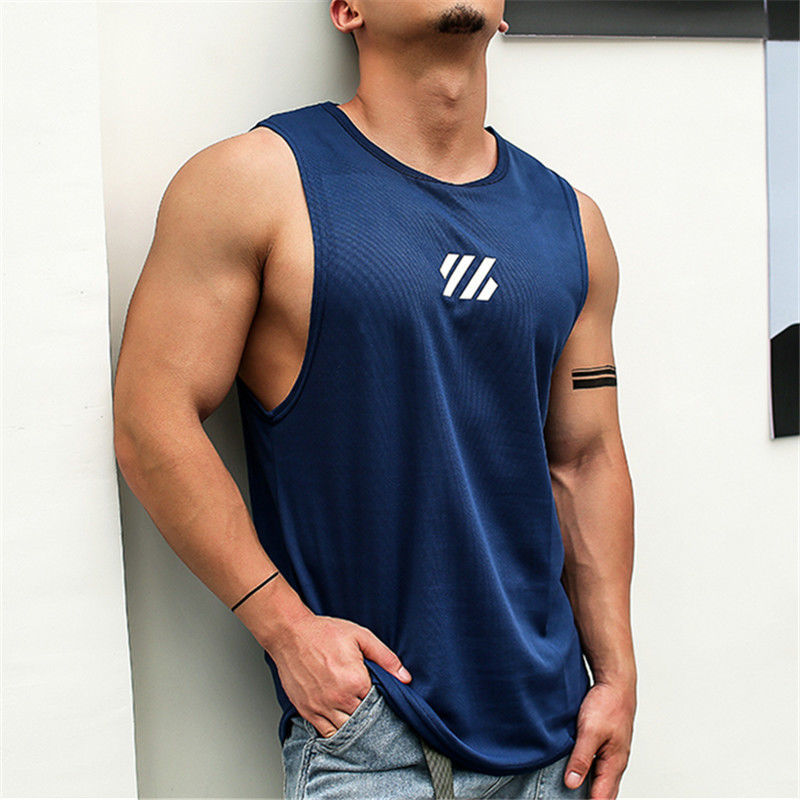 Men Singlets Quick Dry Sleeveless Gym Shirts Fitness Tank Tops Training  Wear Workout Singlet
