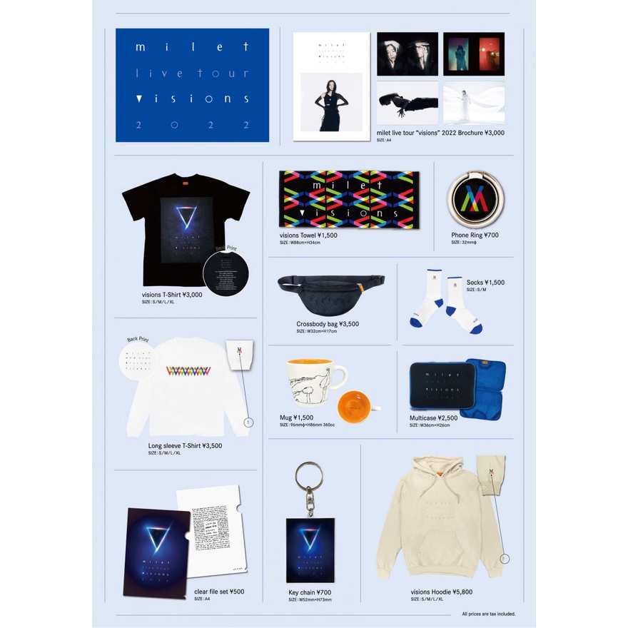 milet live tour “visions” 2022 merchandise | Shopee Malaysia