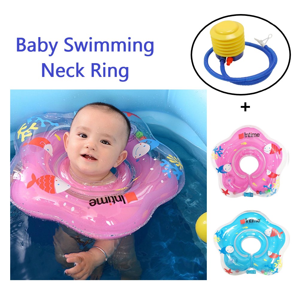 Baby swimming best sale with neck ring