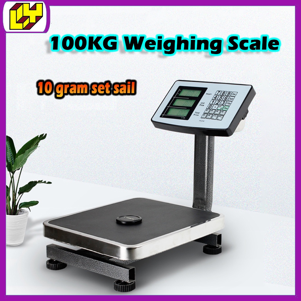 300KG/661lbs Weight Electronic Platform Scale,Stainless Steel  High-Definition LCD Display,Digital Floor Heavy Duty Folding Scales,Perfect  for Luggage