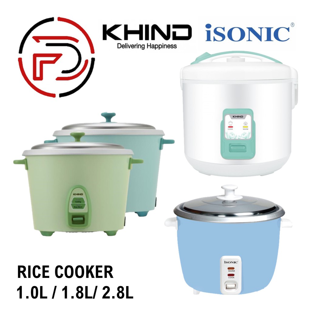 Electric Rice Cooker - Non-Stick Removable Bowl, Keep Warm Function 1.0L to  1.8L