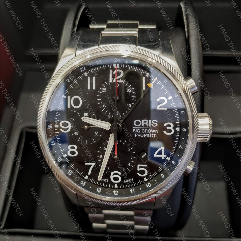 ORIS BIG CROWN PROPILOT CHRONOGRAPH GMT BLACK DIALS 01 677 7699 4164 07 8 22 19