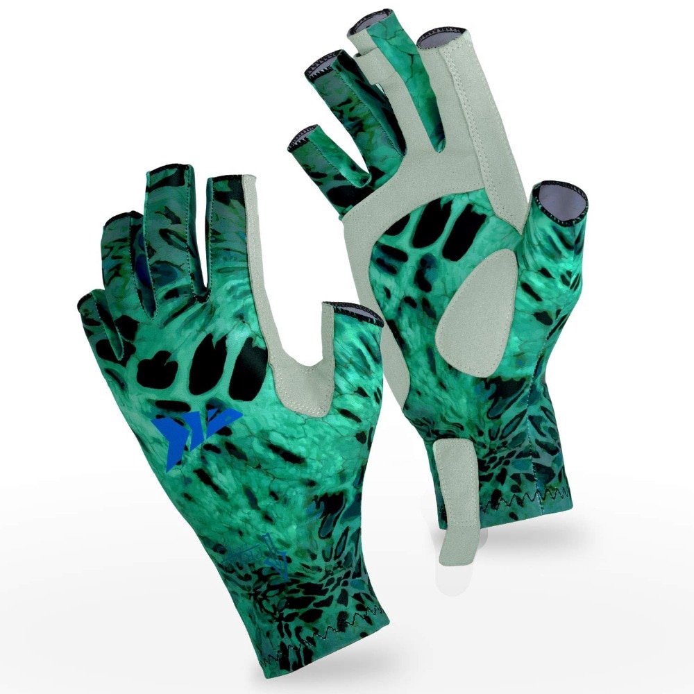KastKing Sport Fishing Gloves Full Half-Finger Breathable Leather Gloves