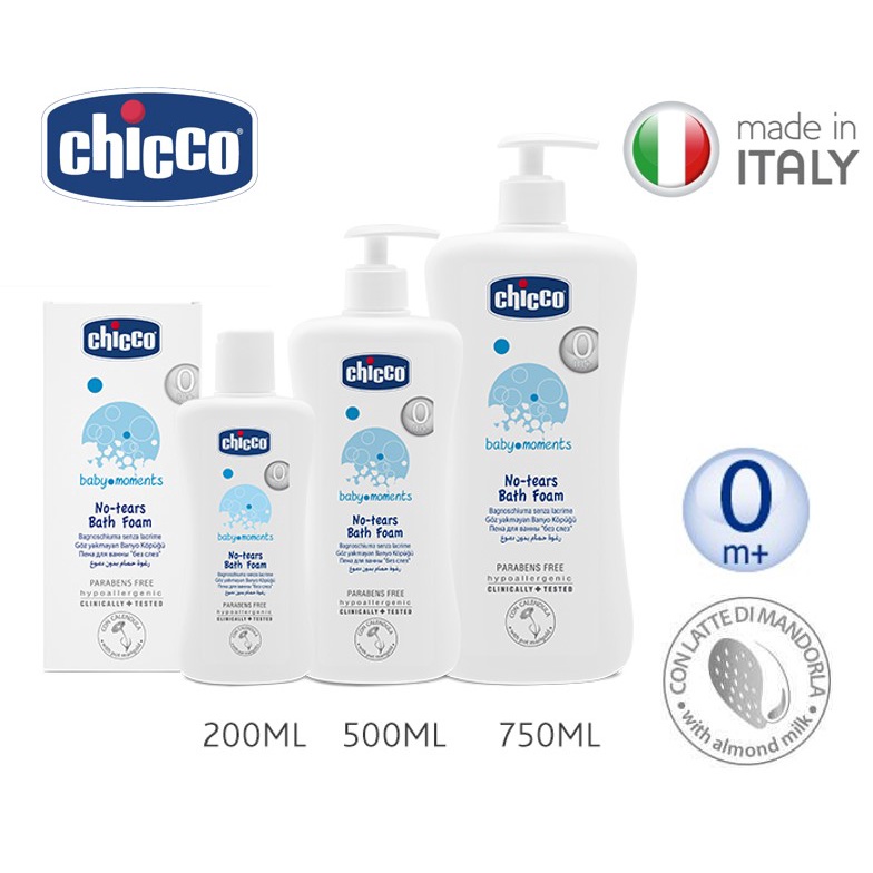 Chicco Baby Moments No-Tears Bath Shampoo - 750ml