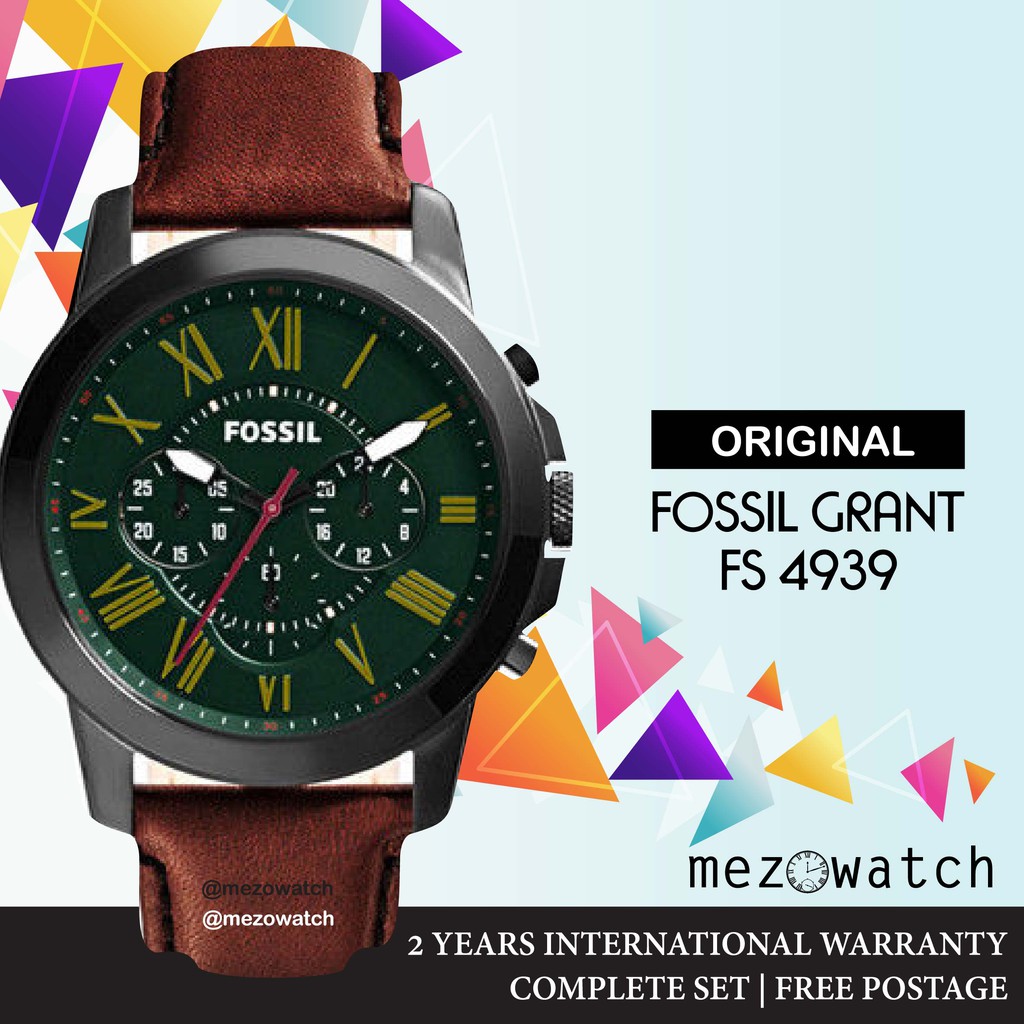 FOSSIL GRANT CHRONOGRAPH FS4939 | Shopee Malaysia