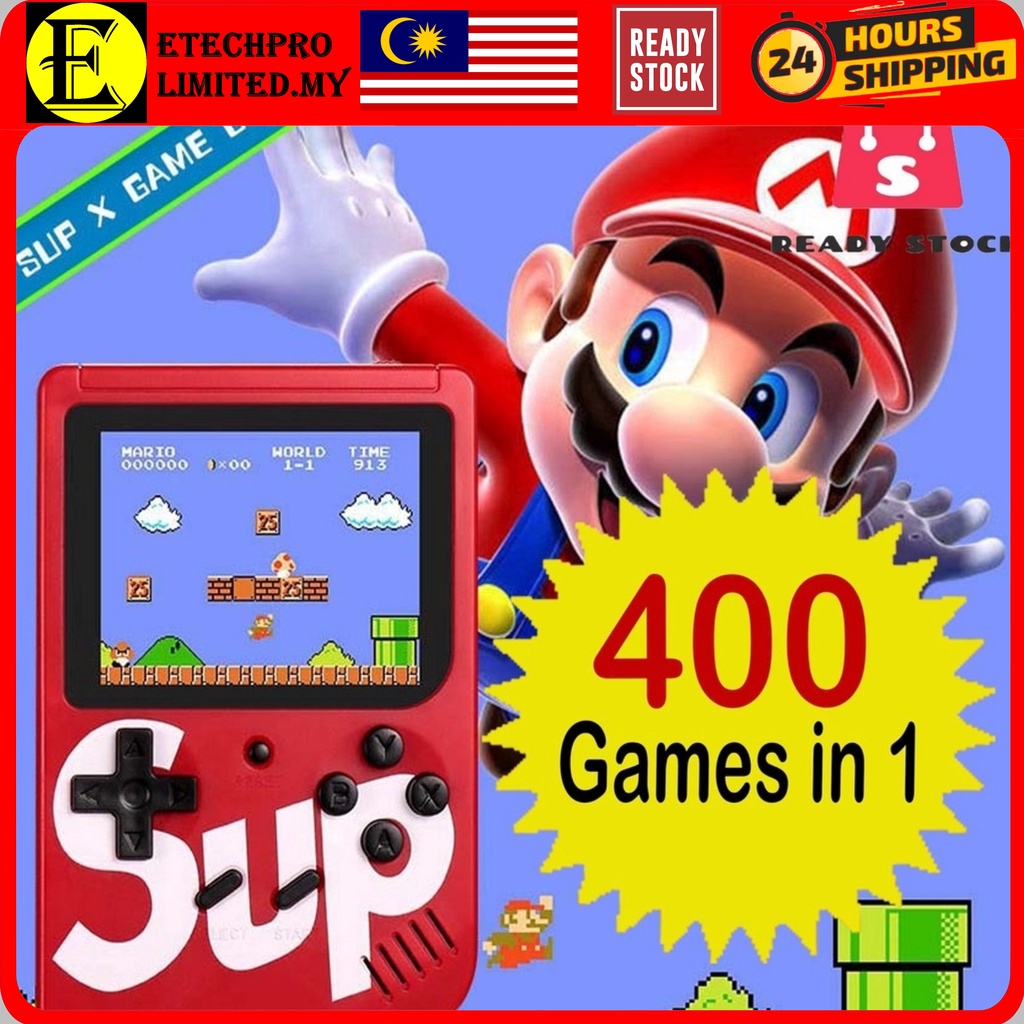 etechprolimited 400 Games Retro Mini Gameboy Super Mario Game Console SUP  Game Boy Bomber Man Contra | Shopee Malaysia