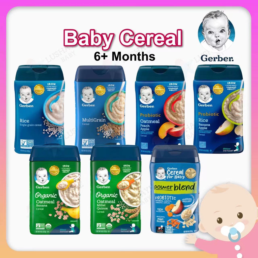 Gerber oatmeal cereal for 6 best sale month old