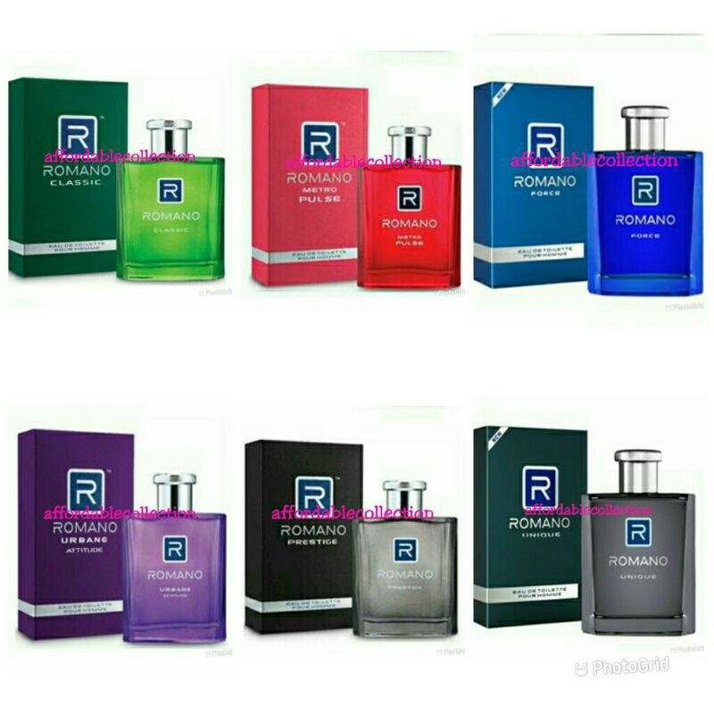 ROMANO EDP Men Perfume Fragrance Classic Metro Pulse Urbane Attitude Prestige Force Unique Minyak Wangi Lelaki 100ML